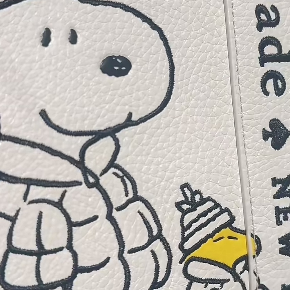 ♠️Kate Spade X Peanuts Snoopy Small Leather Tote Crossbody Bag, Cream NEW NWT - Picture 5 of 7